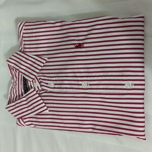 Ralph Lauren Women's Red and White Striped Shirt S